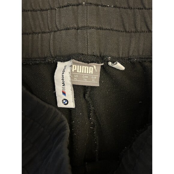 Womens Puma BMW Motorsport Racing Black Lounge Sweat Pants Adult Size XL Cropped - Picture 4 of 8